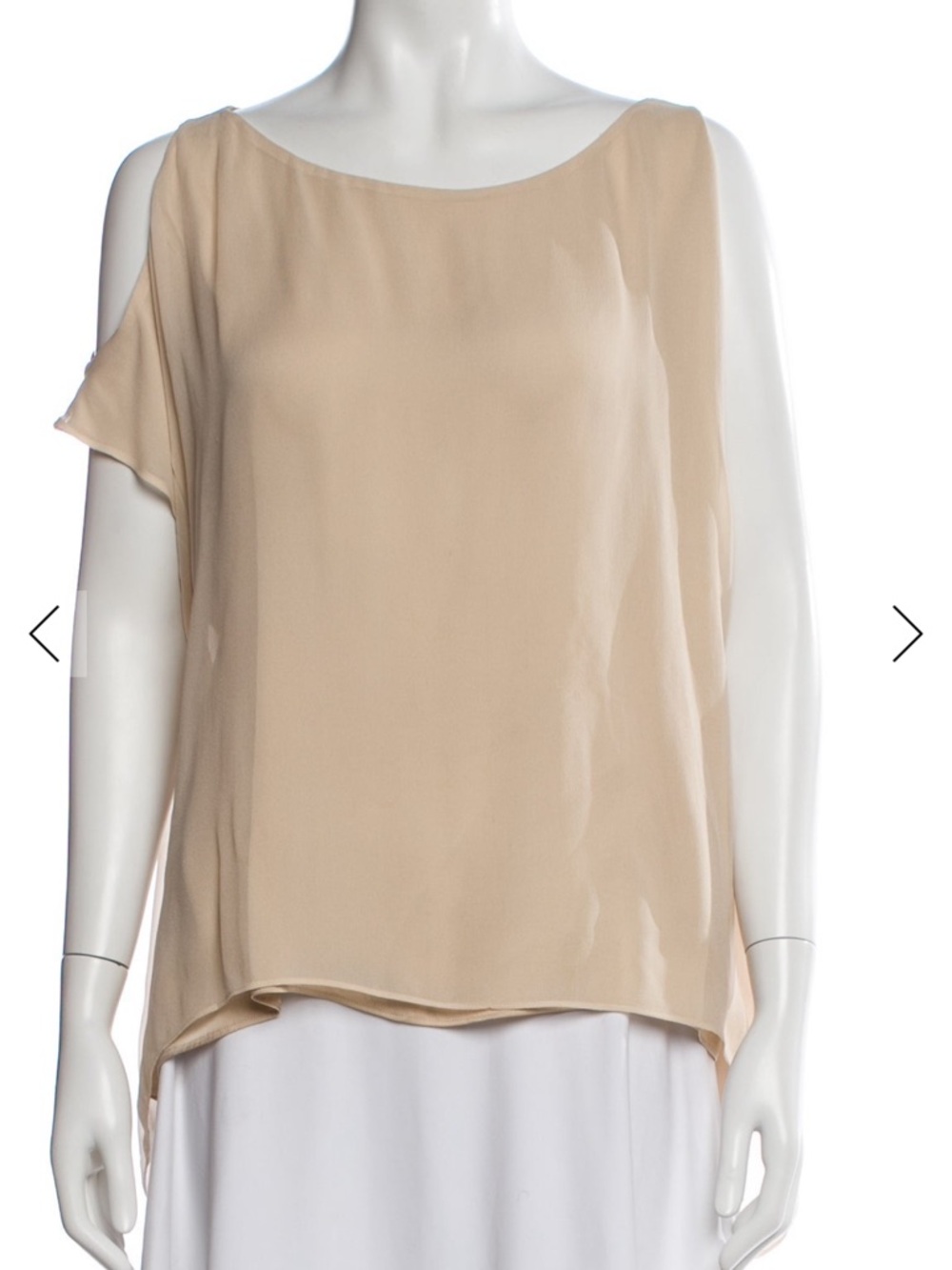 Alice + Olivia Beige Sleeveless oversized Blouse NWT